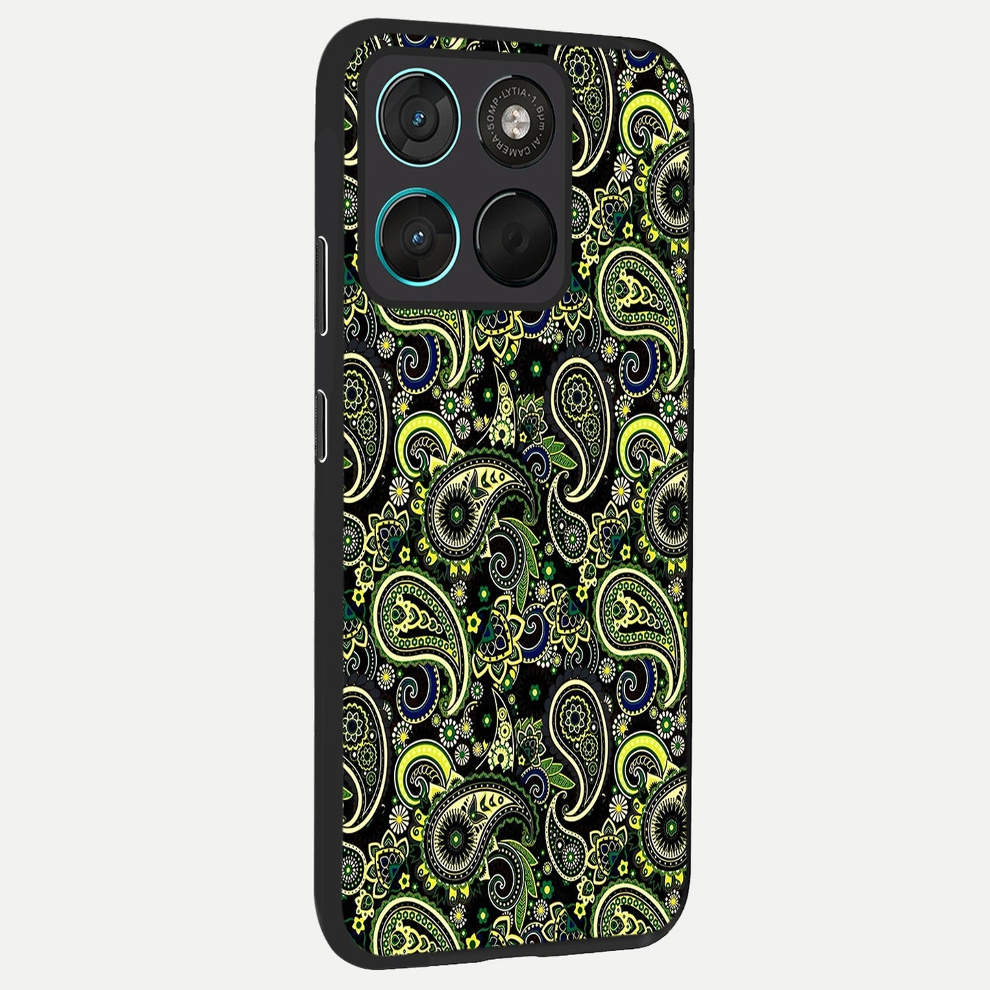 Green Lemon back cover For Moto G57 Power slim fit glass case with vibrant aesthetic design