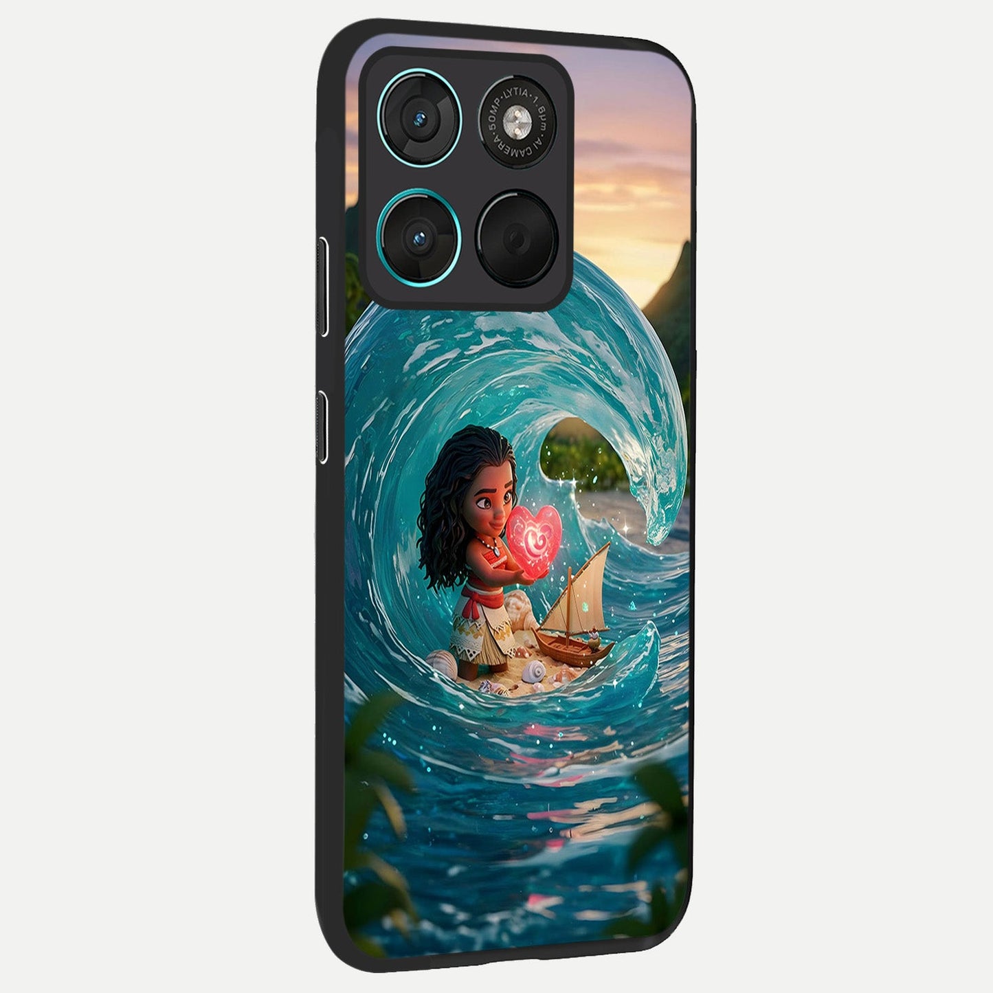 Heart of Ocean back cover For Moto G57 Power slim fit glass case with vibrant aesthetic design