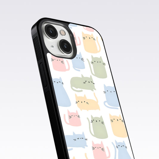 Multicolor cat glass Case For Nothing Phone 2A