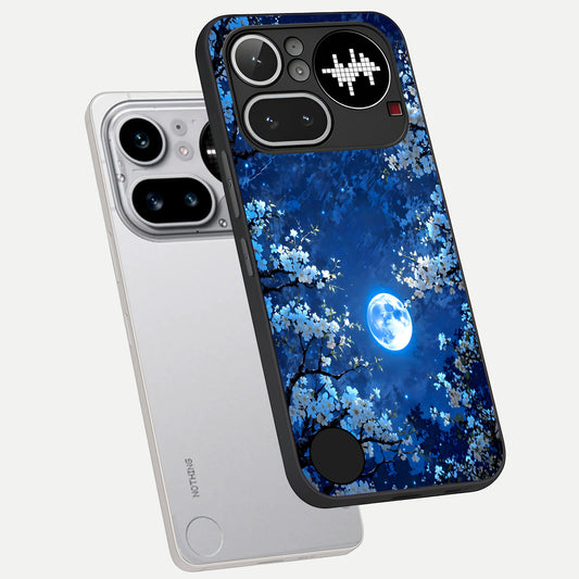 Blossom Moonlight Sky phone case For Nothing Phone 4A Pro showing premium glass back cover with detailed artwork
