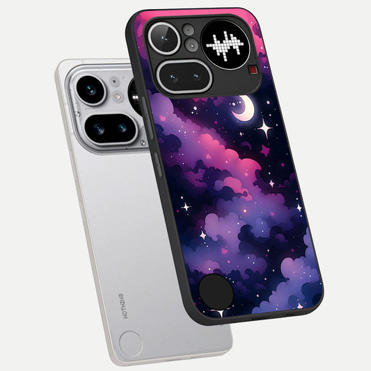 Celestial Moon Magic phone case For Nothing Phone 4A Pro showing premium glass back cover with detailed artwork