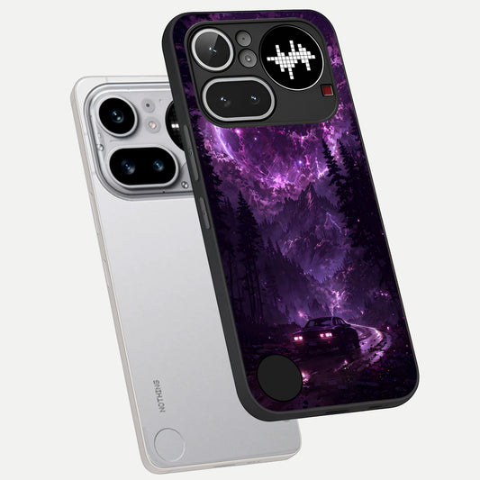 Eternal Cosmic Drive phone case For Nothing Phone 4A Pro showing premium glass back cover with detailed artwork