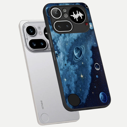 Galaxy Dream Space phone case For Nothing Phone 4A Pro showing premium glass back cover with detailed artwork