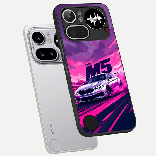 MS Neon Car phone case For Nothing Phone 4A Pro showing premium glass back cover with detailed artwork