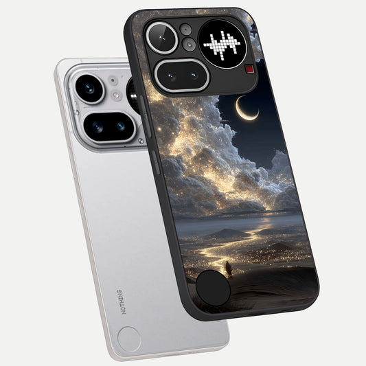 Moonlight Spark Path phone case For Nothing Phone 4A Pro showing premium glass back cover with detailed artwork