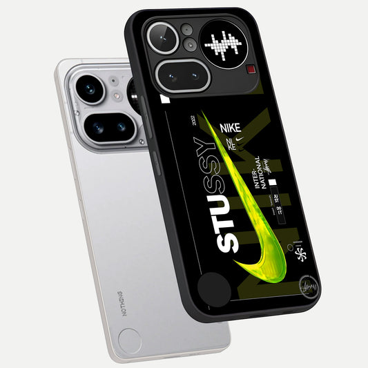 Neon Street Edition phone case For Nothing Phone 4A Pro showing premium glass back cover with detailed artwork