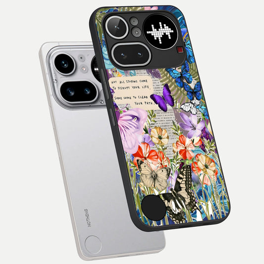Storm Path Bloom phone case For Nothing Phone 4A Pro showing premium glass back cover with detailed artwork