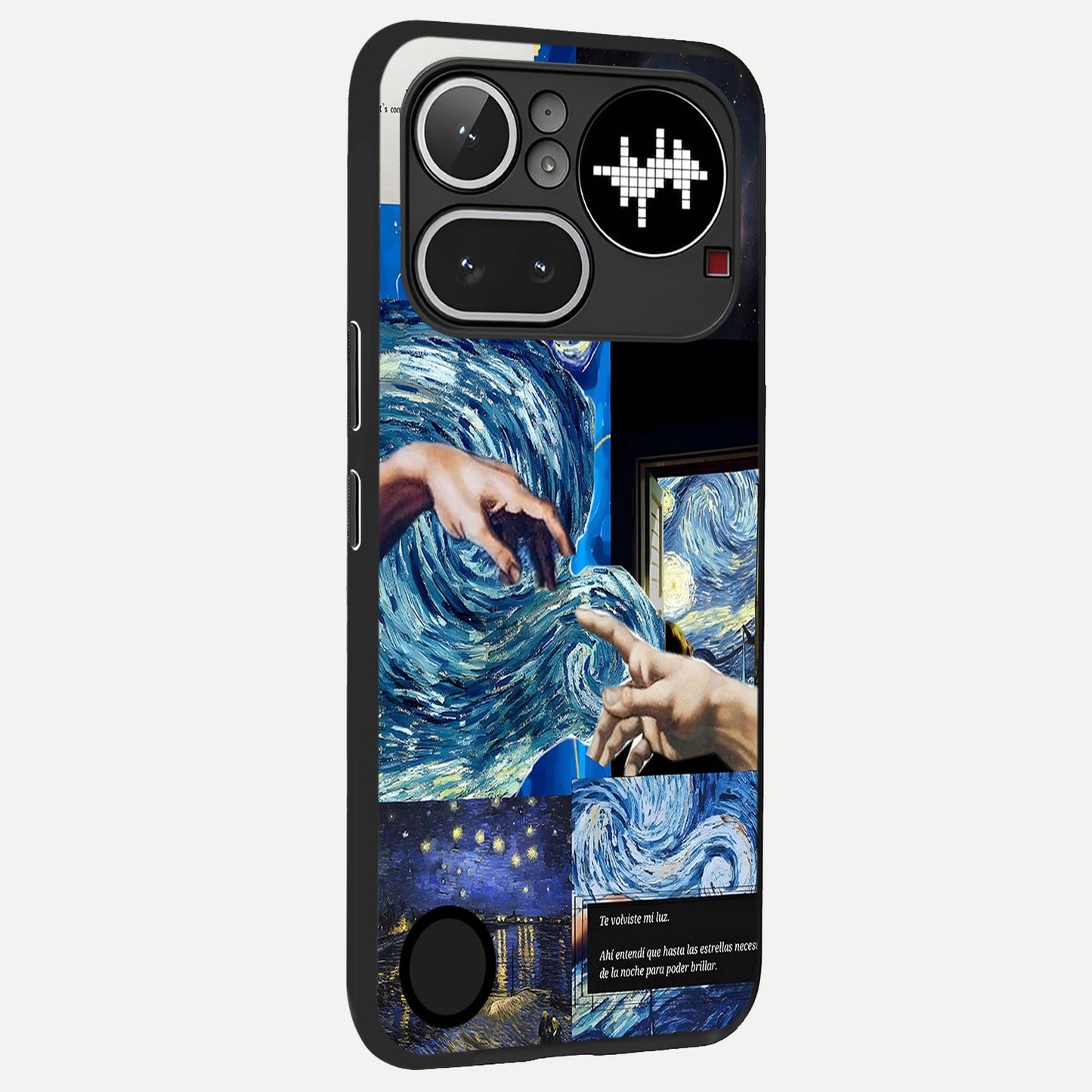 Aesthetic Vando Hands back cover For Nothing Phone 4A Pro slim fit glass case with vibrant aesthetic design