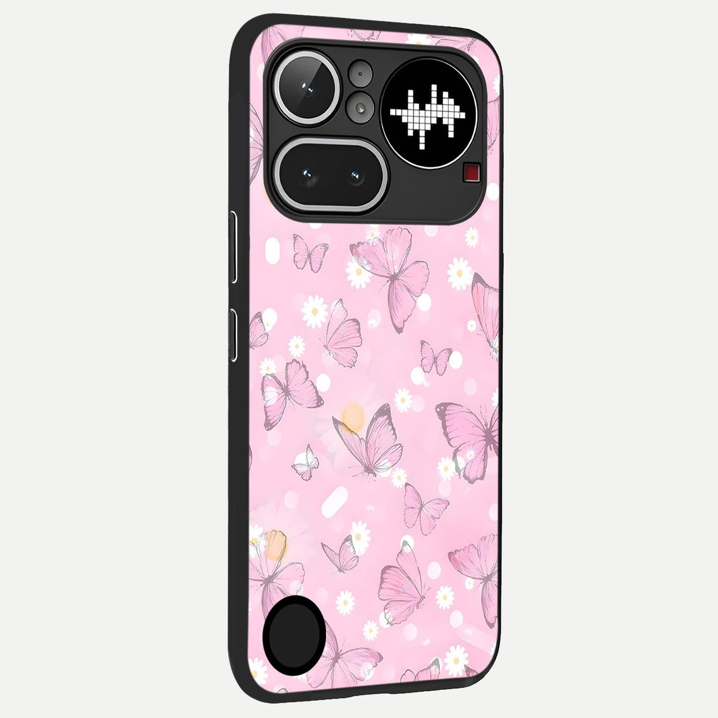 Blush Butterfly Garden back cover For Nothing Phone 4A Pro slim fit glass case with vibrant aesthetic design