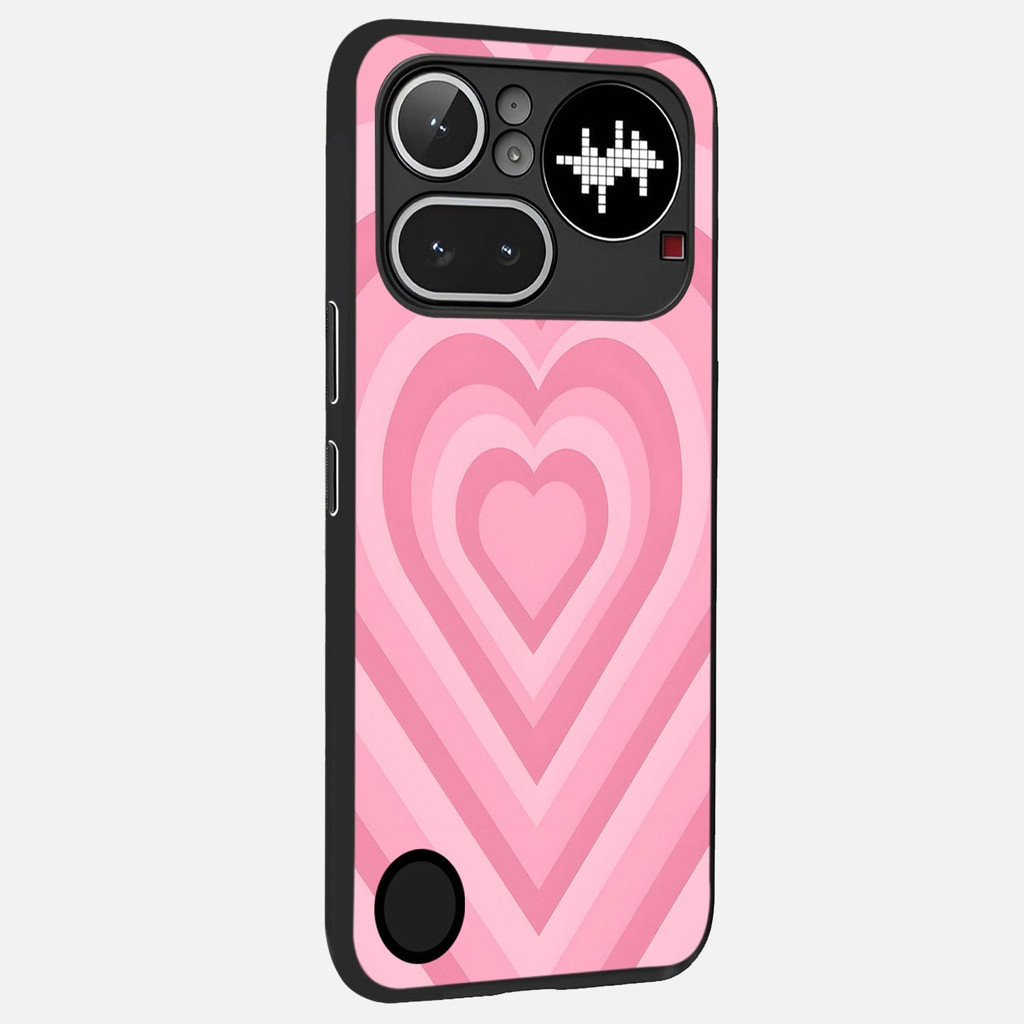 Blush Heart Waves back cover For Nothing Phone 4A Pro slim fit glass case with vibrant aesthetic design