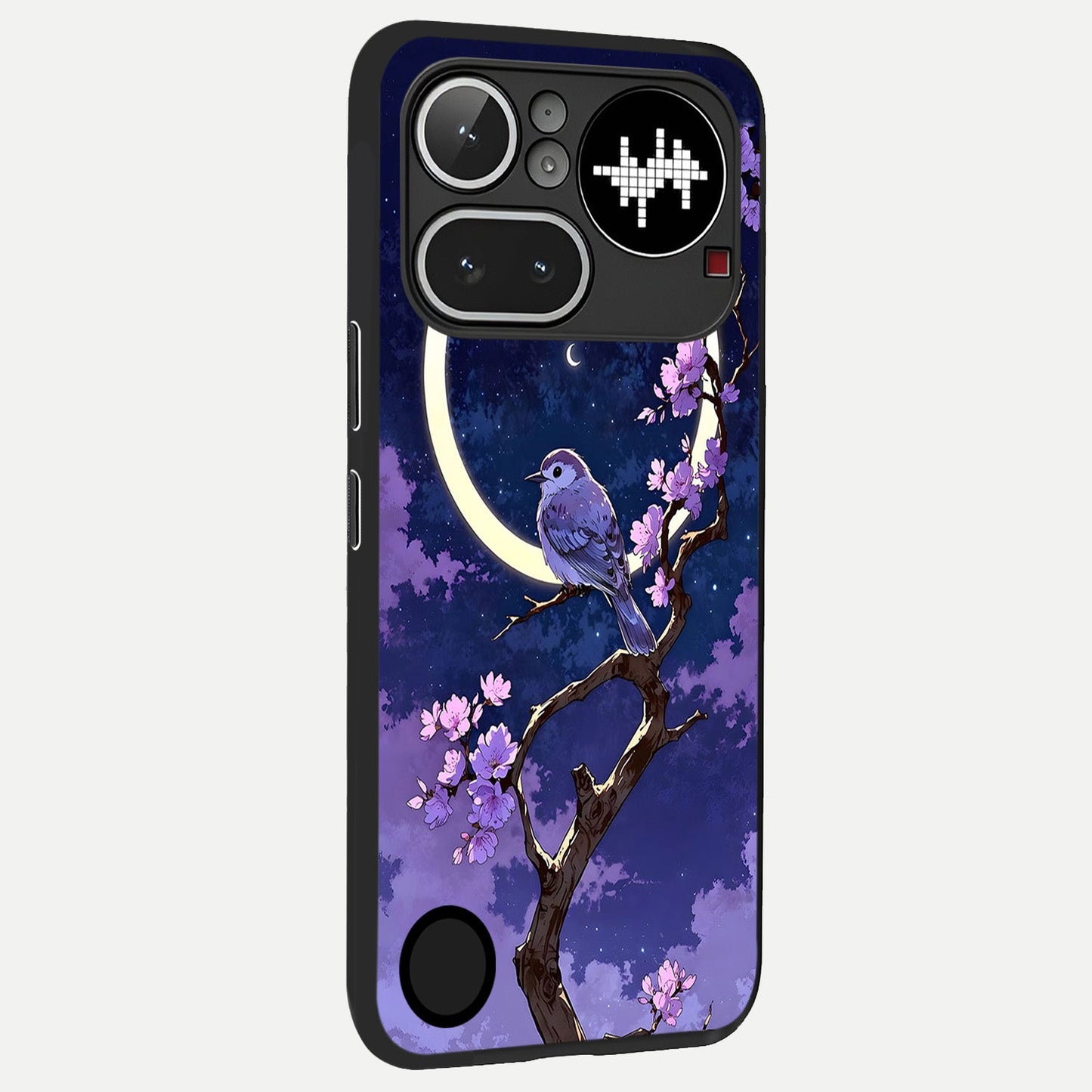 Celestial Bird Blossom back cover For Nothing Phone 4A Pro slim fit glass case with vibrant aesthetic design