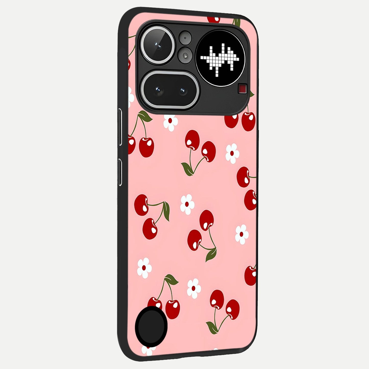 Cherry Love Mood back cover For Nothing Phone 4A Pro slim fit glass case with vibrant aesthetic design