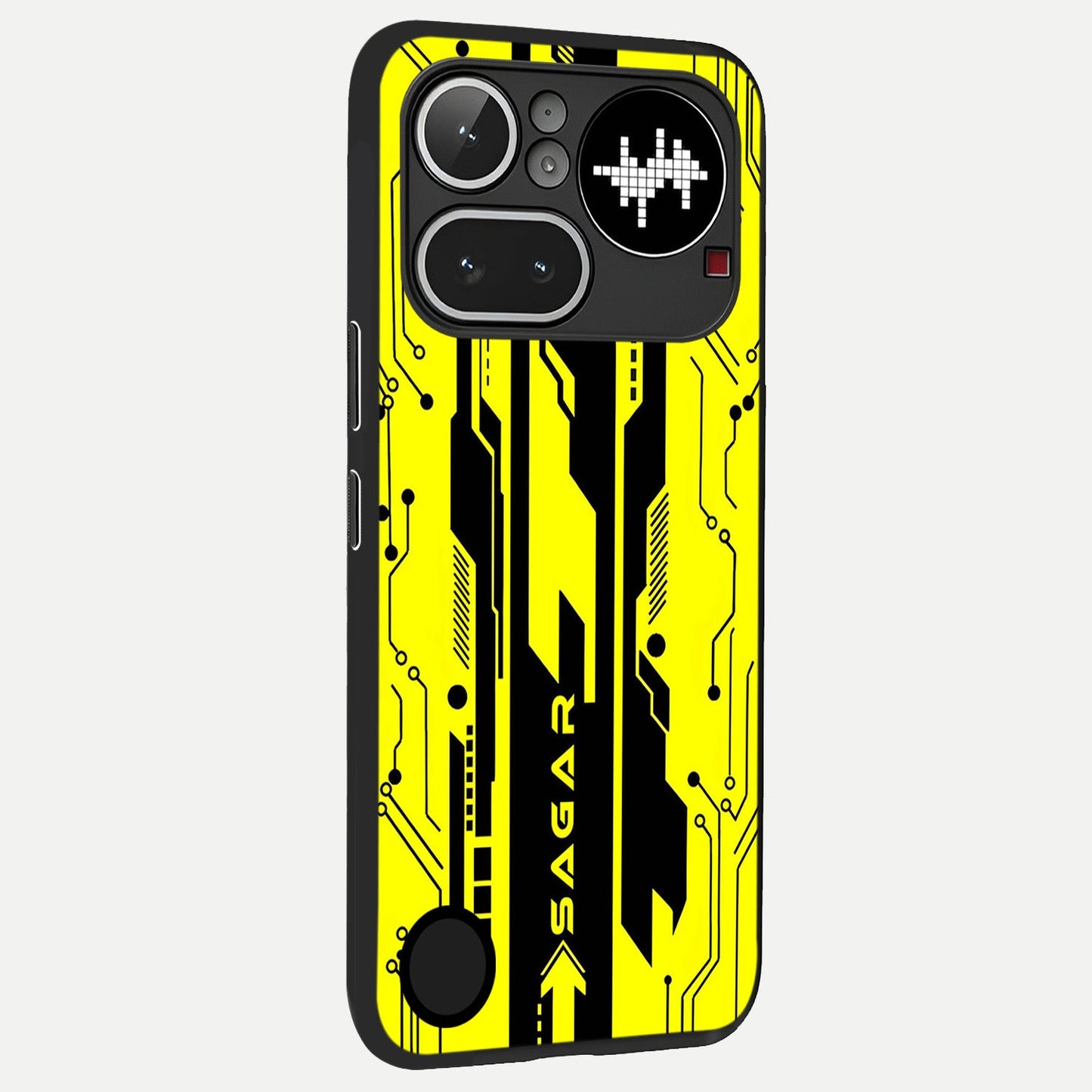Electric Pulse CYBERPUNK Custom Name back cover For Nothing Phone 4A Pro slim fit glass case with vibrant aesthetic design