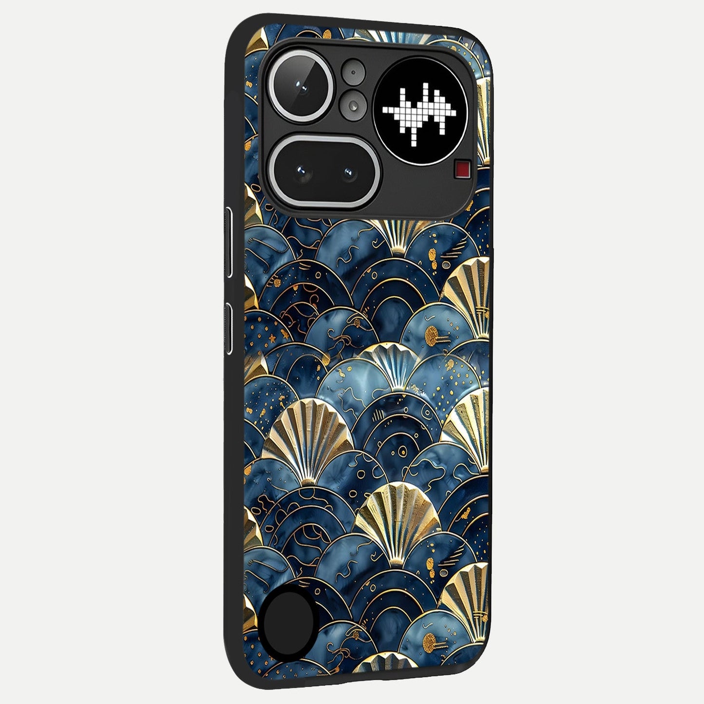 Golden Wave Luxe back cover For Nothing Phone 4A Pro slim fit glass case with vibrant aesthetic design