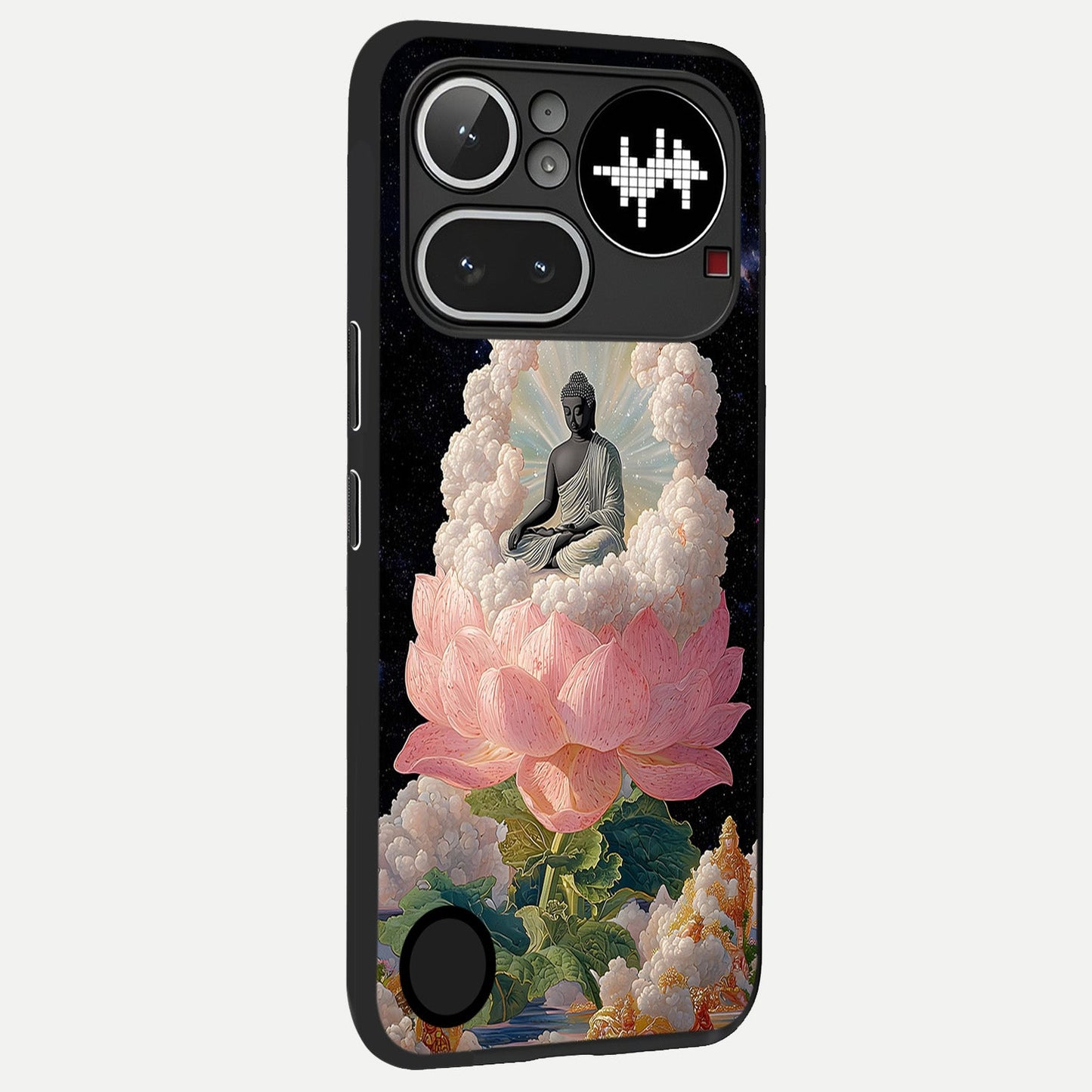 Lotus Divine Peace back cover For Nothing Phone 4A Pro slim fit glass case with vibrant aesthetic design