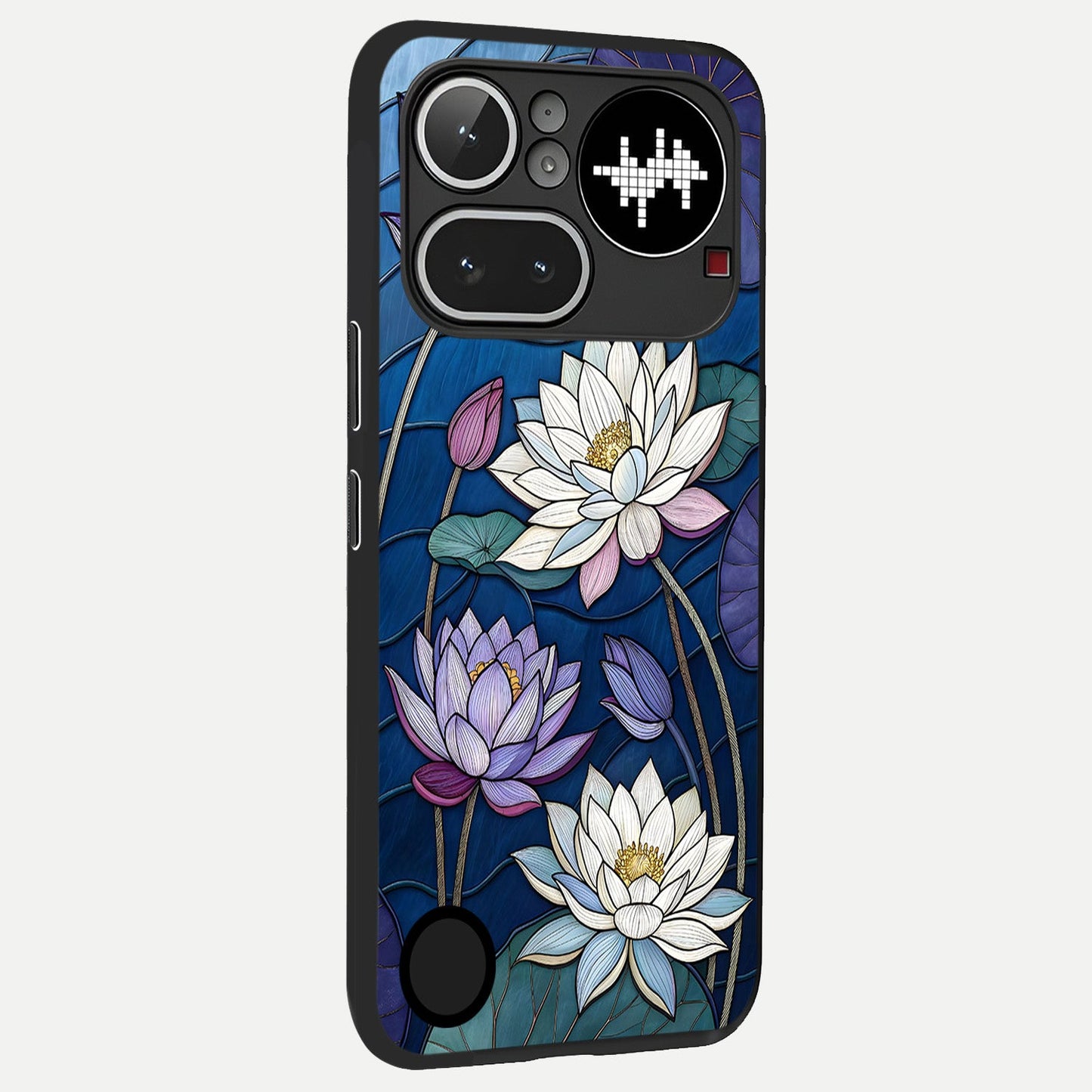 Purple Lotus Stained back cover For Nothing Phone 4A Pro slim fit glass case with vibrant aesthetic design