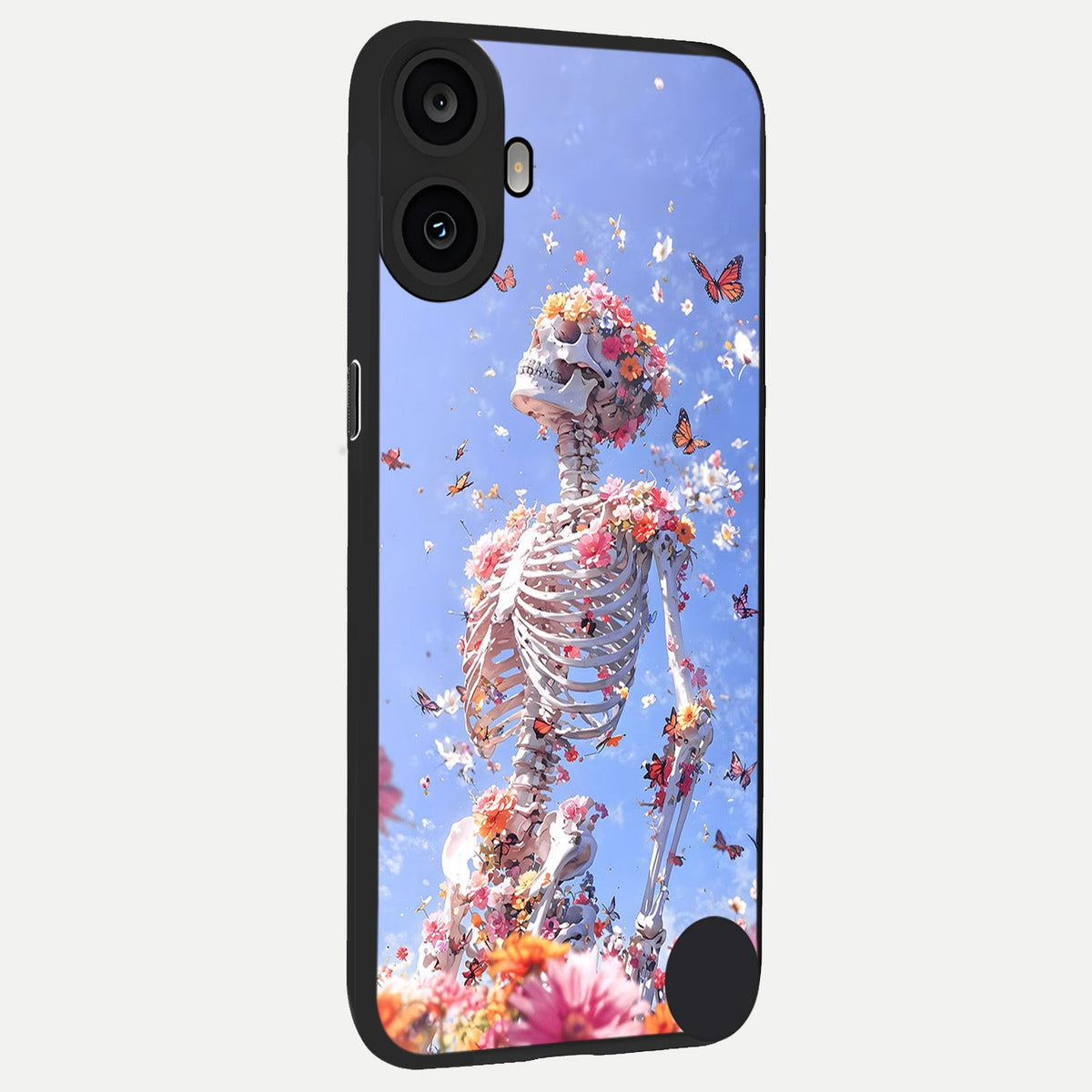 Bloom Beyond Bones back cover For CMF Phone 1 slim fit glass case with vibrant aesthetic design