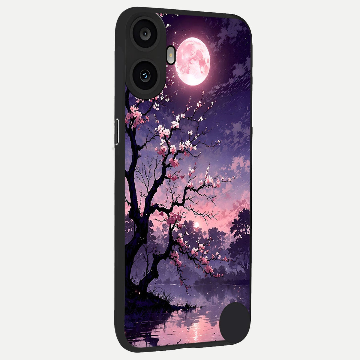 Blossom Pink Moon back cover For CMF Phone 1 slim fit glass case with vibrant aesthetic design