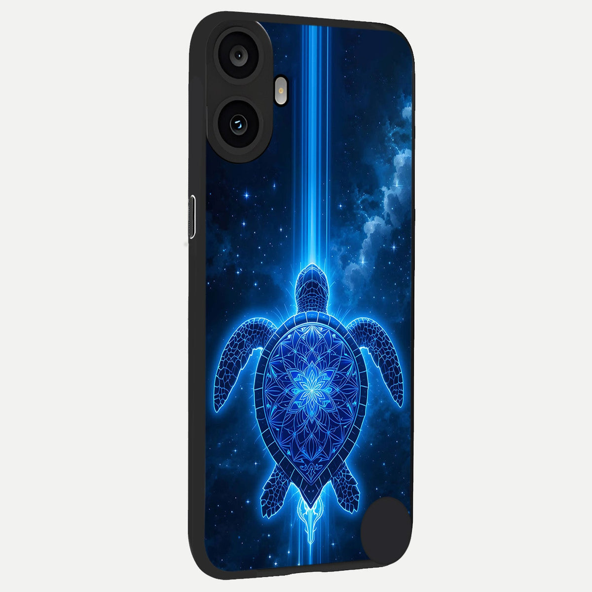 Blue Galaxy Turtle back cover For CMF Phone 1 slim fit glass case with vibrant aesthetic design