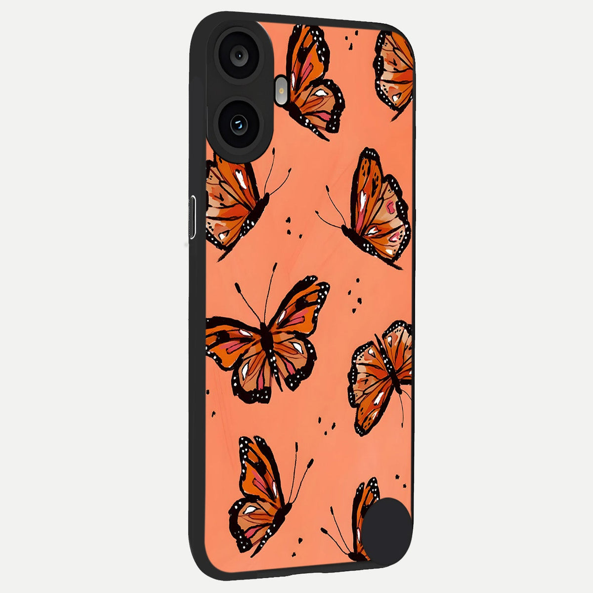 Coral Wing Butterfly back cover For CMF Phone 1 slim fit glass case with vibrant aesthetic design
