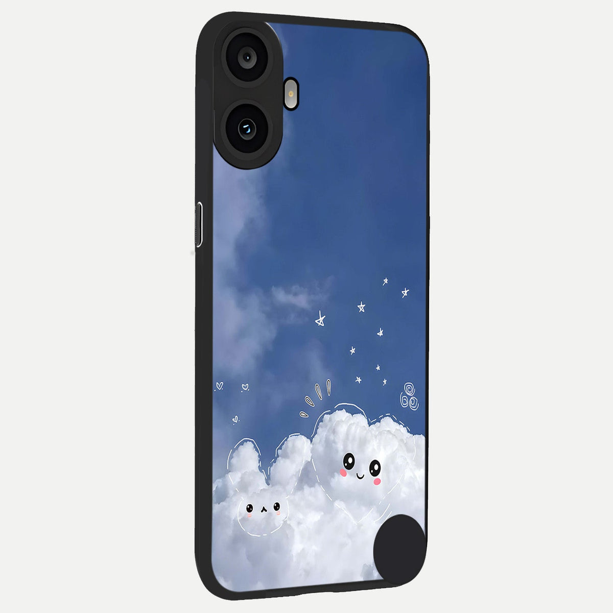 Cute Blossom Cloud back cover For CMF Phone 1 slim fit glass case with vibrant aesthetic design