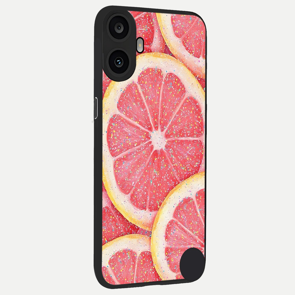 Glitter Grapefruit back cover For CMF Phone 1 slim fit glass case with vibrant aesthetic design