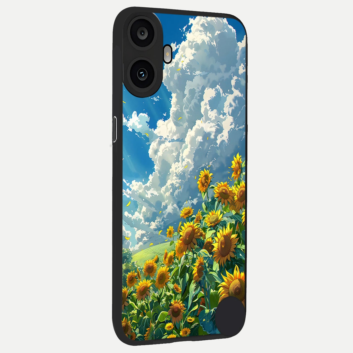 Golden Sun Glory back cover For CMF Phone 1 slim fit glass case with vibrant aesthetic design