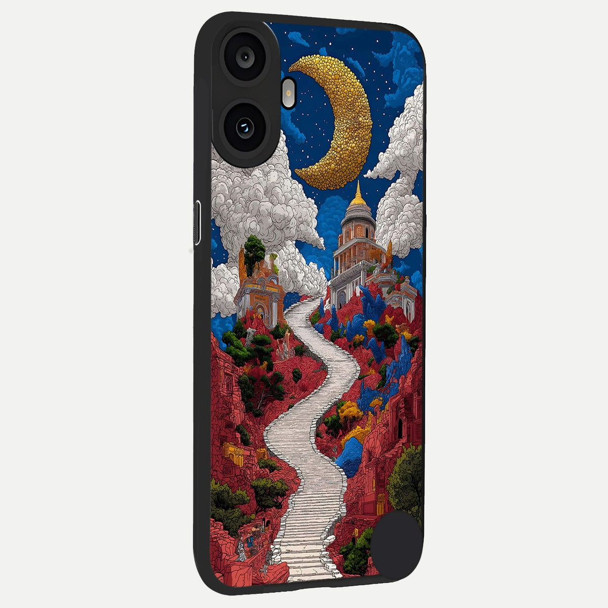 Heavenly Moon Path back cover For CMF Phone 1 slim fit glass case with vibrant aesthetic design