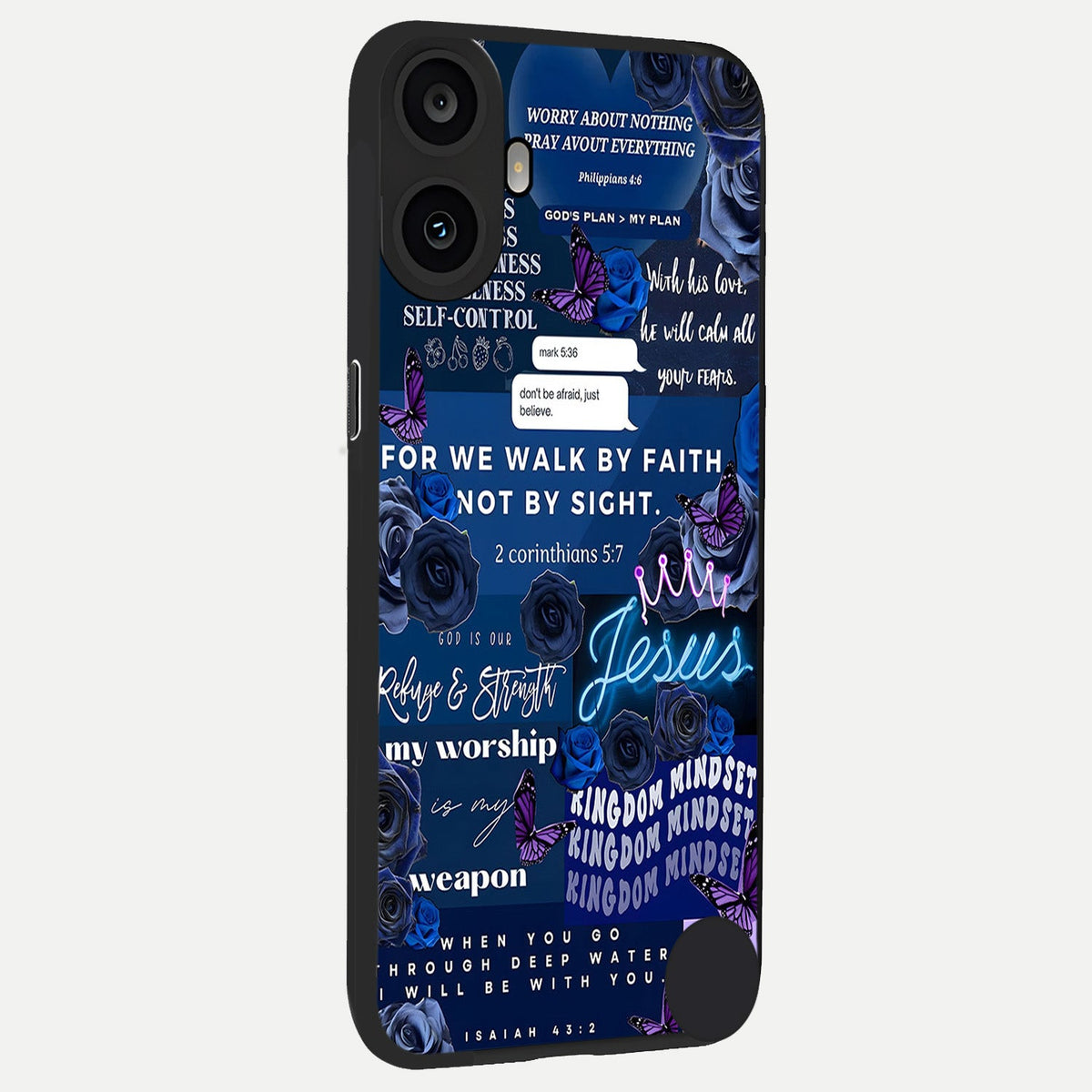 Kingdom Faith Glow back cover For CMF Phone 1 slim fit glass case with vibrant aesthetic design