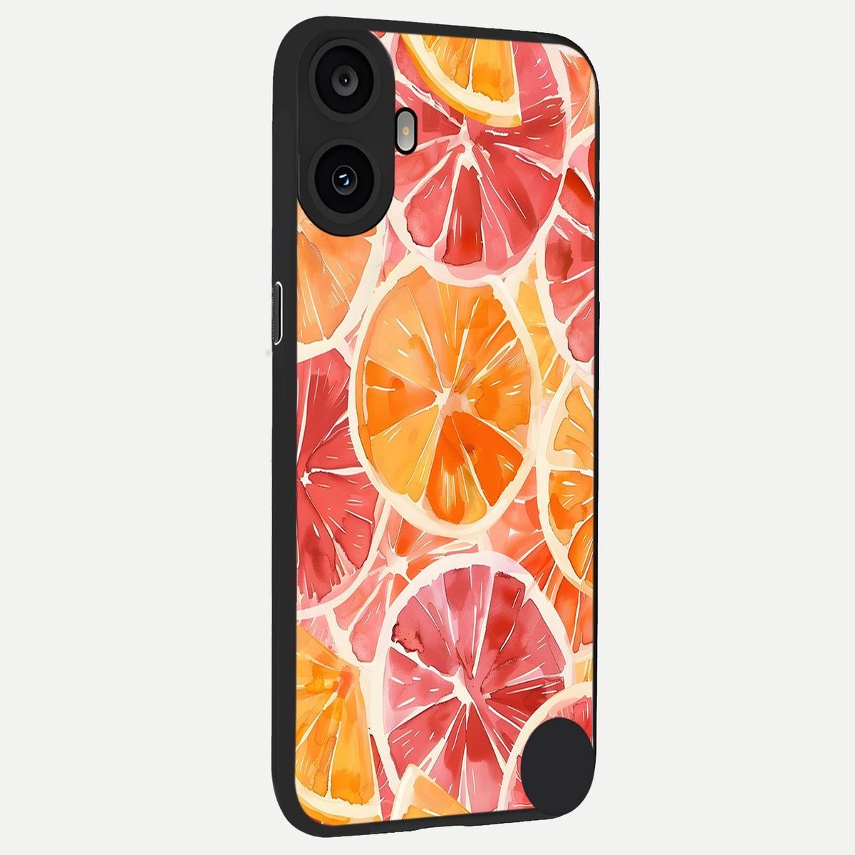 Orange Fruits Pattern back cover For CMF Phone 1 slim fit glass case with vibrant aesthetic design
