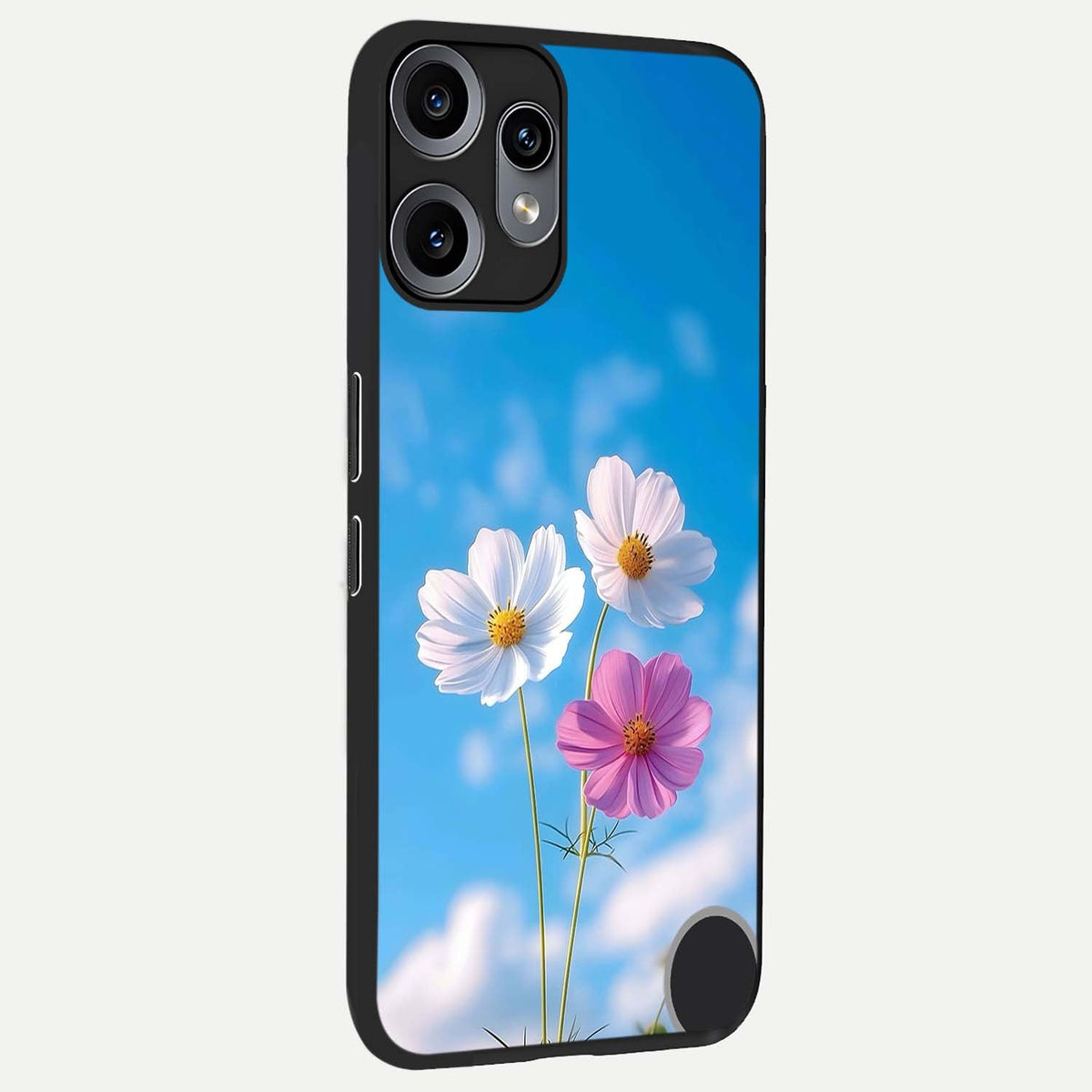Tripple Flowers With Sky back cover For Nothing Cmf Phone 2 Pro slim fit glass case with vibrant aesthetic design