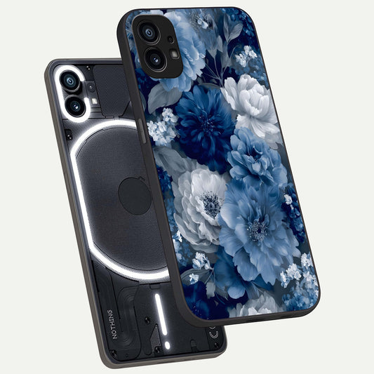 Royal Bloom Garden phone case For Nothing Phone 1 showing premium glass back cover with detailed artwork