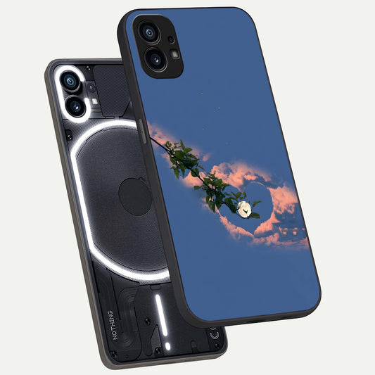 Sky Under Tree phone case For Nothing Phone 1 showing premium glass back cover with detailed artwork