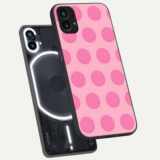 Sweet Dot Dreams phone case For Nothing Phone 1 showing premium glass back cover with detailed artwork