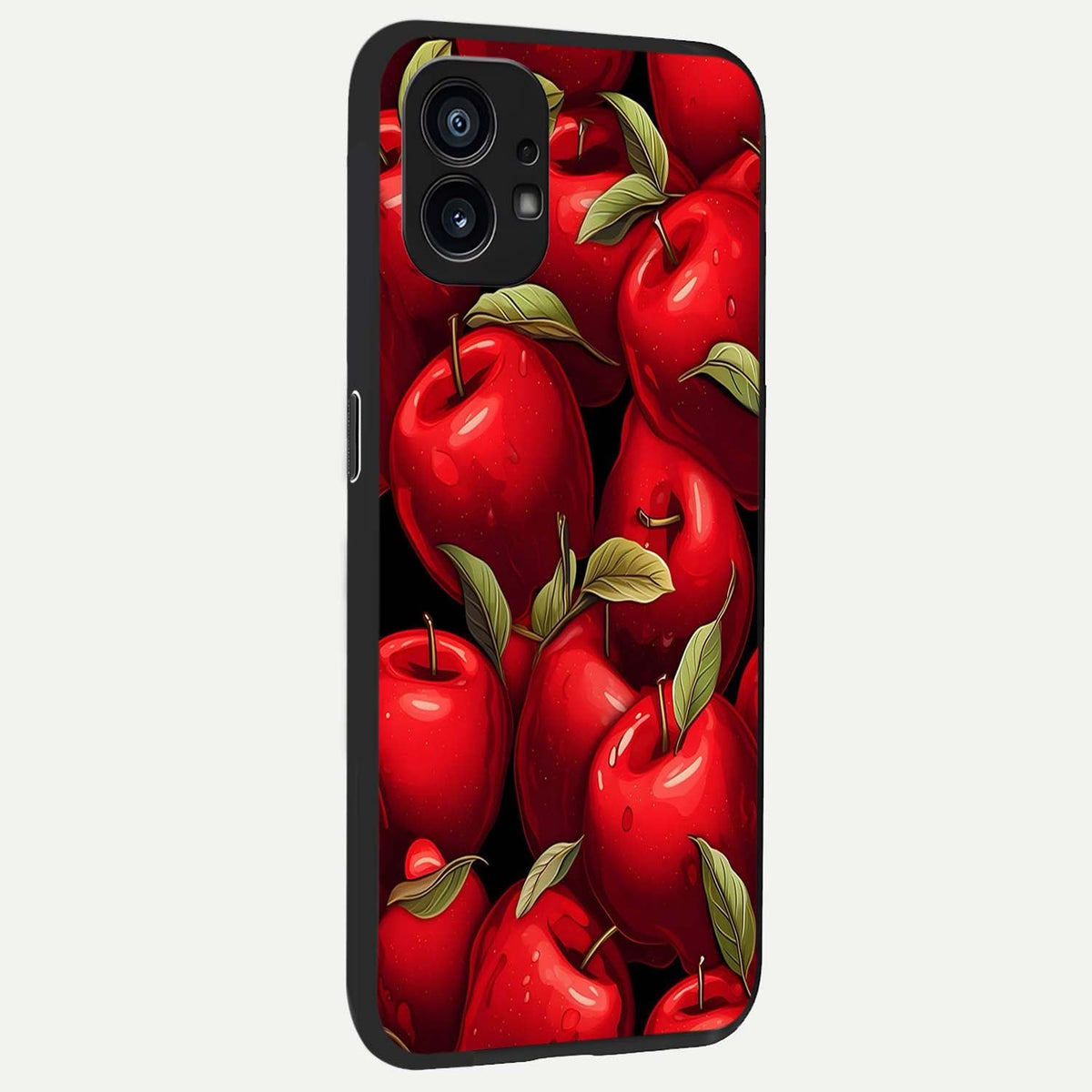 Apple Pattern back cover For Nothing Phone 1 slim fit glass case with vibrant aesthetic design