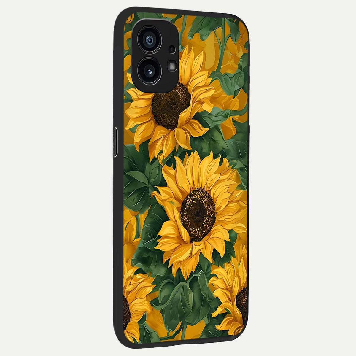 Bright Sunflower Bloom back cover For Nothing Phone 1 slim fit glass case with vibrant aesthetic design