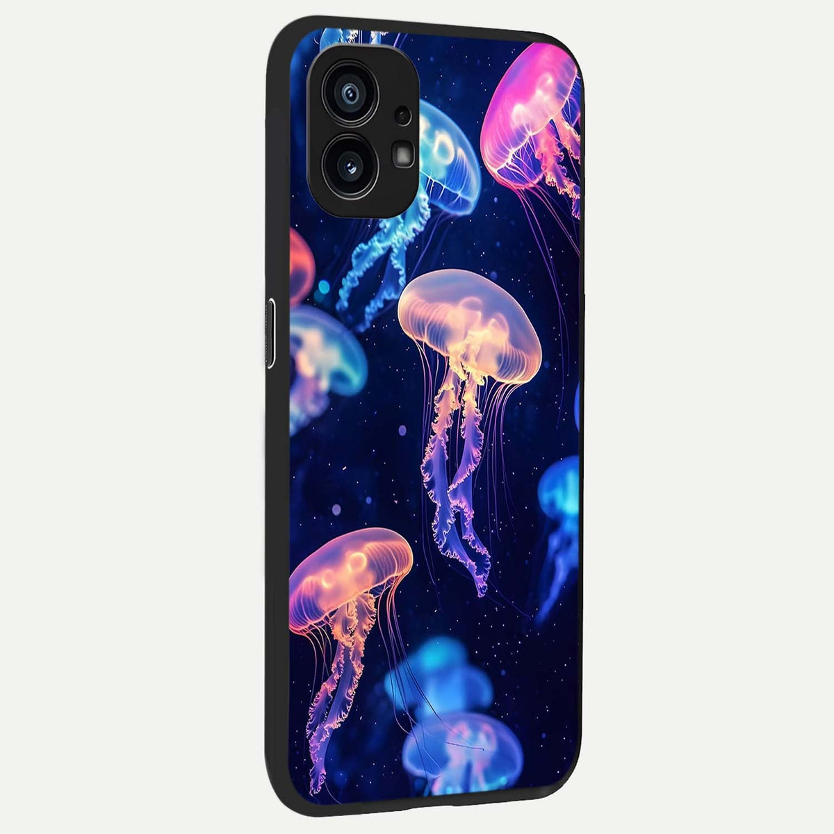 Jellyfish Pattern back cover For Nothing Phone 1 slim fit glass case with vibrant aesthetic design