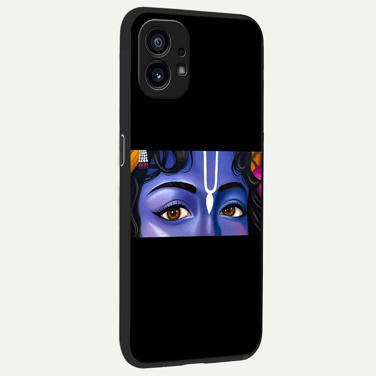Krishna Eye back cover For Nothing Phone 1 slim fit glass case with vibrant aesthetic design
