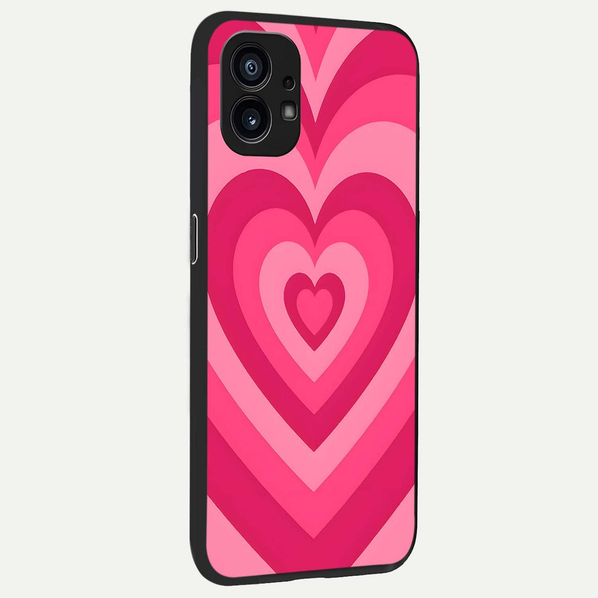 Layered Love Hearts back cover For Nothing Phone 1 slim fit glass case with vibrant aesthetic design