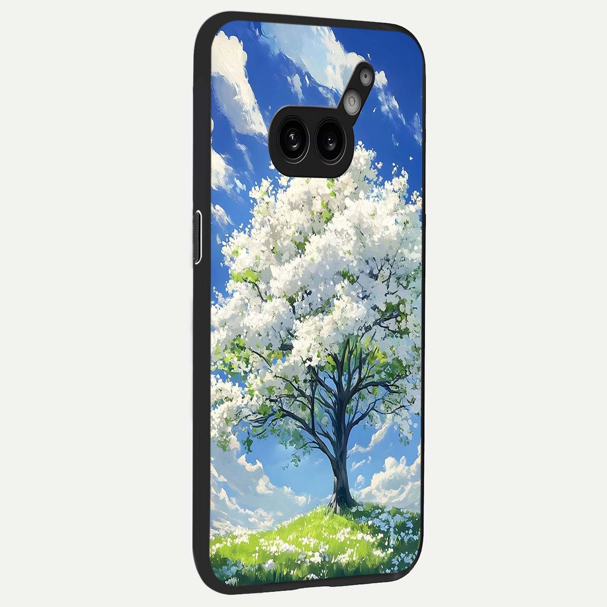 Blossom Sky Serenity back cover For Nothing Phone 2A Plus slim fit glass case with vibrant aesthetic design