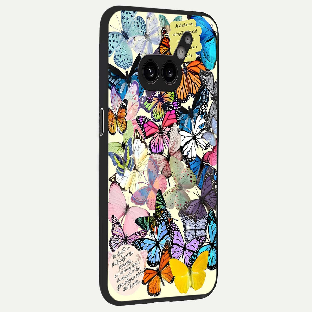 Butterflies Petal Dream back cover For Nothing Phone 2A Plus slim fit glass case with vibrant aesthetic design