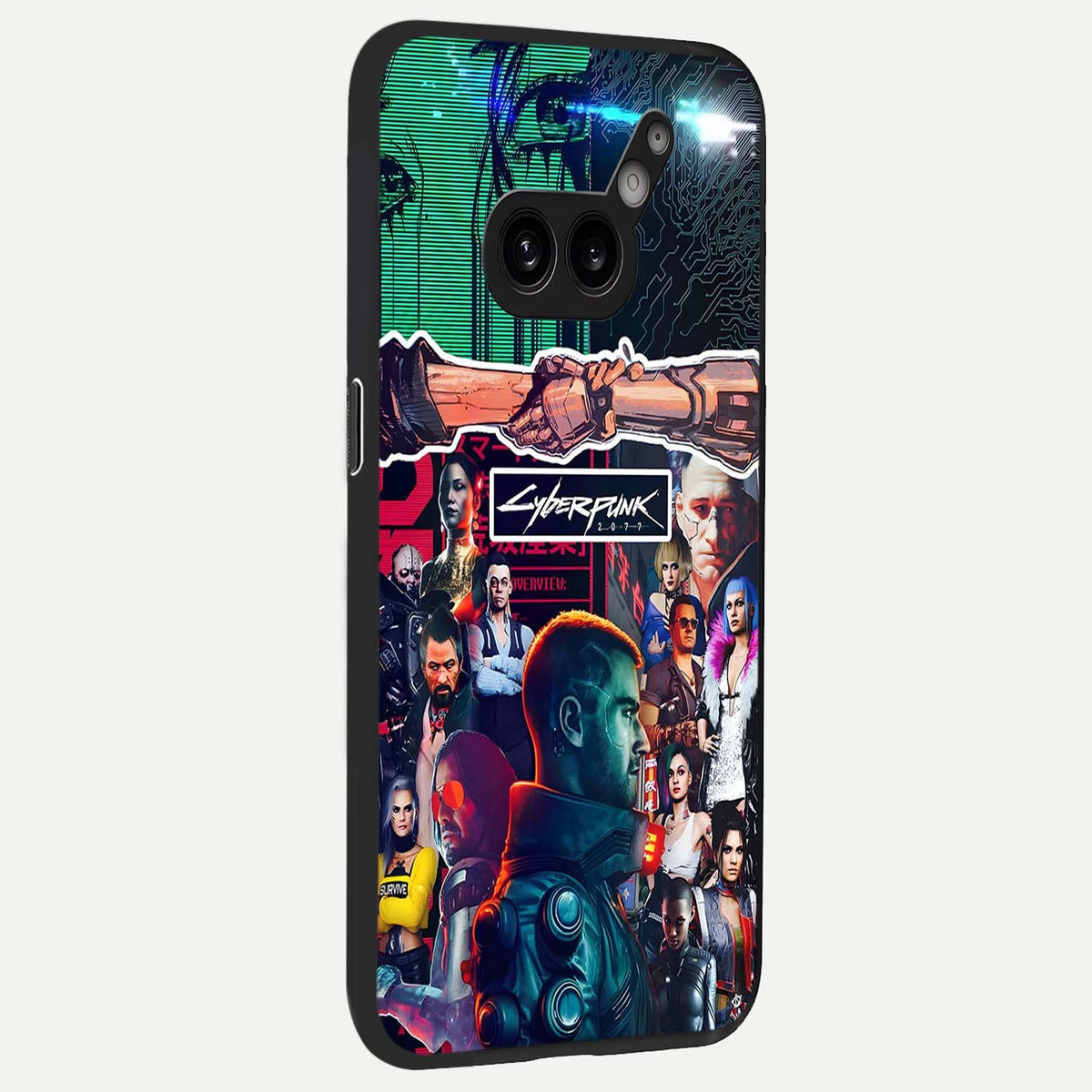 CYBERPUNK Legacy back cover For Nothing Phone 2A Plus slim fit glass case with vibrant aesthetic design