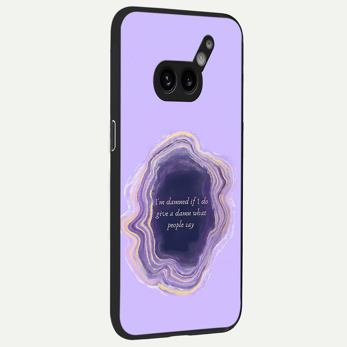 Damned People Quote back cover For Nothing Phone 2A Plus slim fit glass case with vibrant aesthetic design