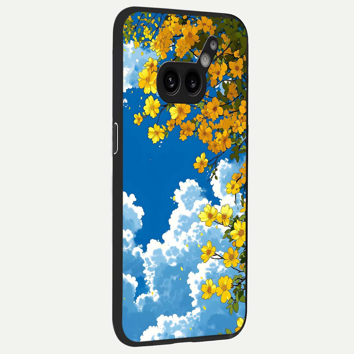 Golden Petal Sky back cover For Nothing Phone 2A Plus slim fit glass case with vibrant aesthetic design
