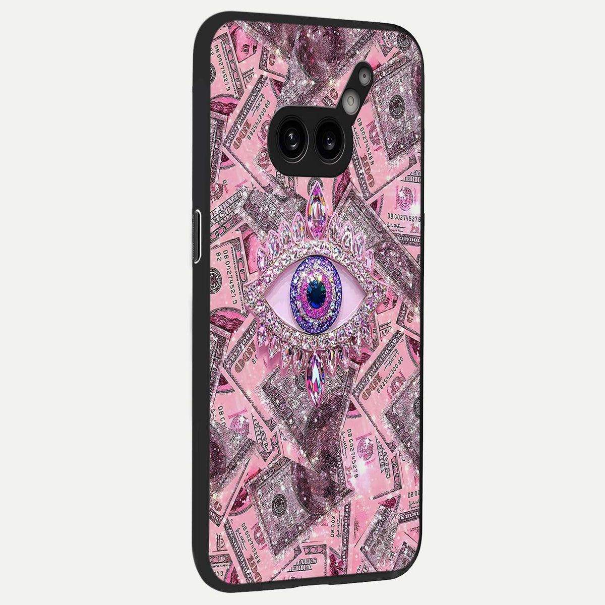 Money Eye Luxe back cover For Nothing Phone 2A Plus slim fit glass case with vibrant aesthetic design