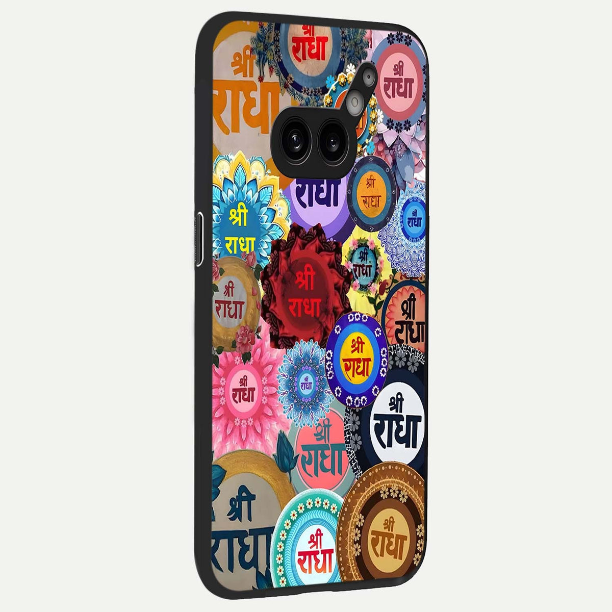 Radha Divine Bloom back cover For Nothing Phone 2A Plus slim fit glass case with vibrant aesthetic design