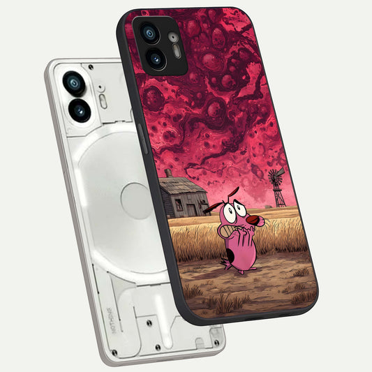Courage Under Sky phone case For Nothing Phone 2 showing premium glass back cover with detailed artwork