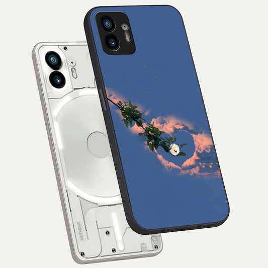 Sky Under Tree phone case For Nothing Phone 2 showing premium glass back cover with detailed artwork