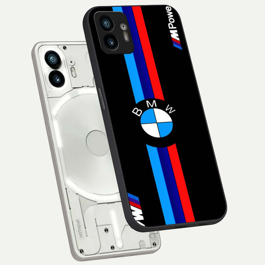 Turbo BMW Beast phone case For Nothing Phone 2 showing premium glass back cover with detailed artwork