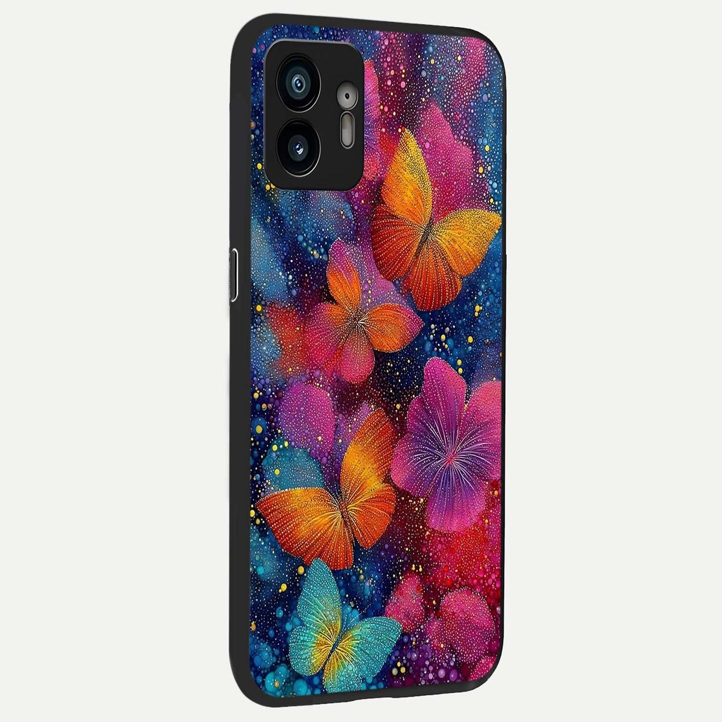 Butterfly Dream Mist back cover For Nothing Phone 2 slim fit glass case with vibrant aesthetic design